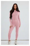 Baby Pink Contour Sculpt Leggings and Sports Jacket Co-Ord