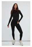 Black Contour Sculpt Leggings and Sports Jacket Co-Ord