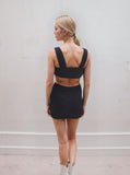 Black Heart Buckle Slinky & Mini Skirt Co-ord