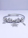 Silver Star Multi Charm Bracelet