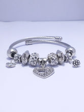 Silver Heart Multi Charm Bracelet