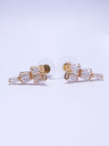 Gold Bow Diamond Tiered Drop Earrings