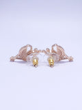 Gold Ballet Silhouette Dancer Drop Earrings