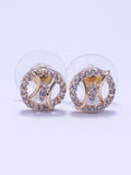 Gold Diamond Shape Stud Earrings