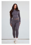 Grey Contour Sculpt Leggings and Sports Jacket Co-Ord