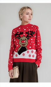 Red Reindeer Novelty Christmas Jumper