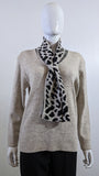 Stone Leopard Pattern Scarf Jumper