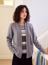 Grey Stripe Twinset Jumper