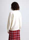 Cream Round Neck Cardigan
