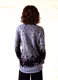 Wine Floral Pattern Soft Touch Top
