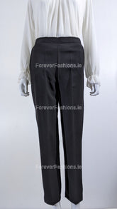 Black Slim Leg Comfortable Elasticated Trouser