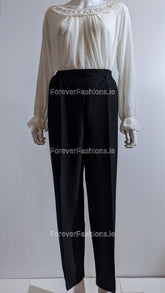 Black Elasticated Waist Soft Touch Trouser
