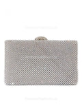 Silver Diamante Embellished Clutch Bag