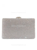 Silver Diamante Embellished Clutch Bag