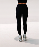 Black Buttery Soft Body Sculpt Contour High Waisted Leggings