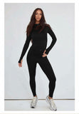 Black Contour Sculpt Leggings and Sports Jacket Co-Ord