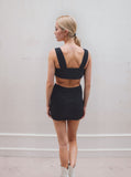 Black Heart Buckle Slinky & Mini Skirt Co-ord