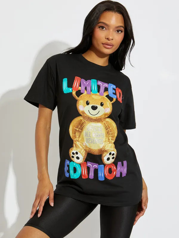 Black Limited Edition Teddy Graphic T-Shirt