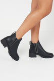 Black Studded Chelsea Ankle Boots 