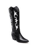 Black Western Glitter Design Cowboy Boots