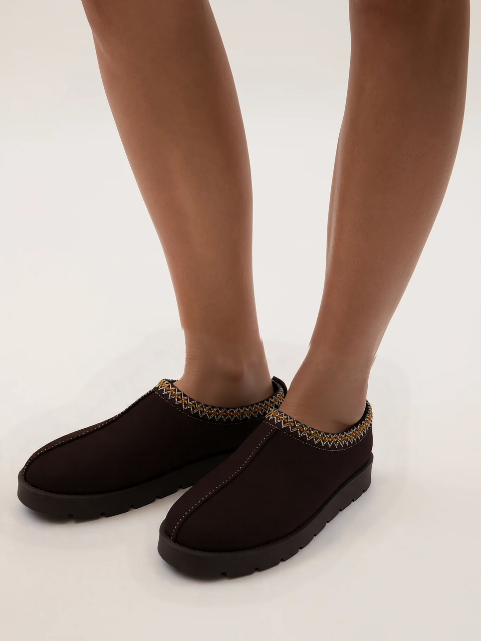 Chocolate Brown Snug Mule Slippers