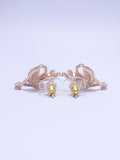 Gold Ballet Silhouette Dancer Drop Earrings 