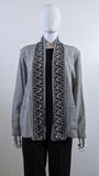 Grey Leopard Design Twinset Jumper