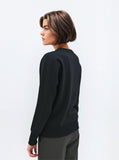 Black Cable Knit Cardigan - Classic Button-Down Sweater