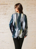 Abstract Print Long Sleeve Top - Stylish & Comfortable