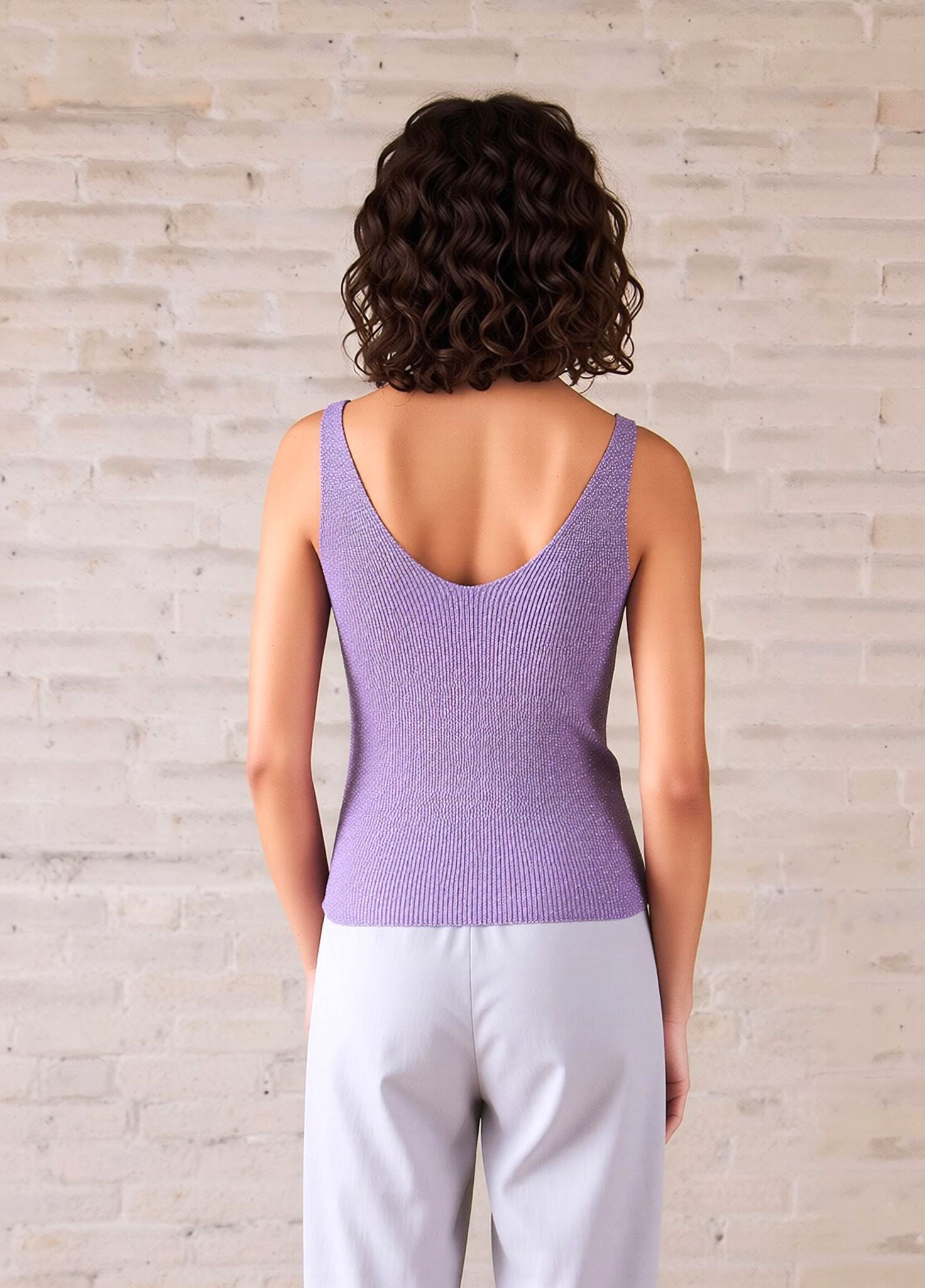 Lilac Knit Vest Top
