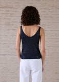 Black Knit Vest Top