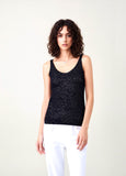 Black Knit Vest Top