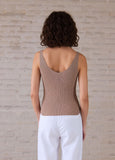 Beige Knit Vest Top