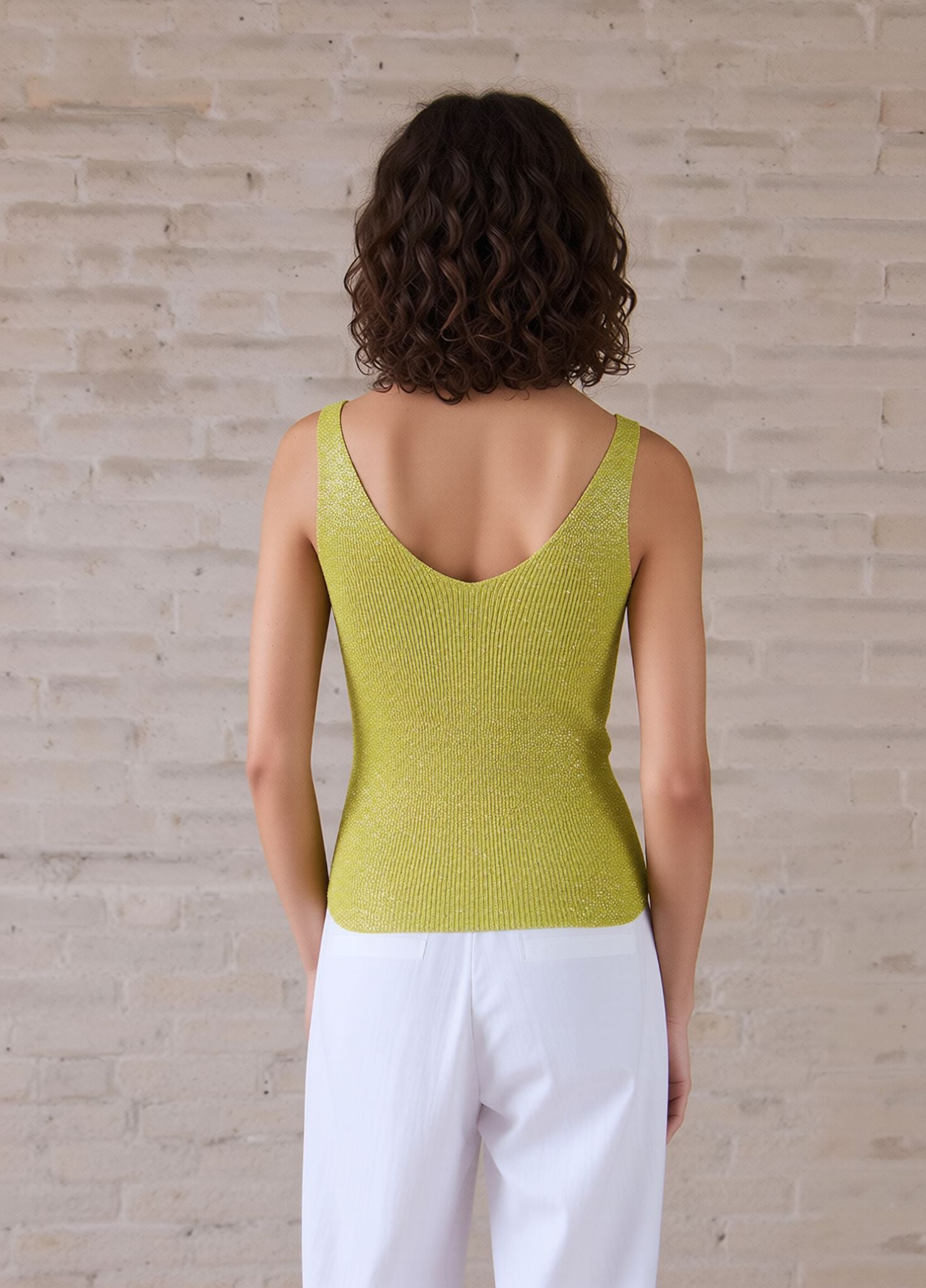 Lime Knit Vest Top