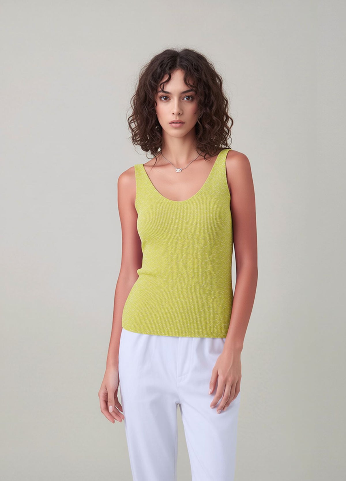 Lime Knit Vest Top
