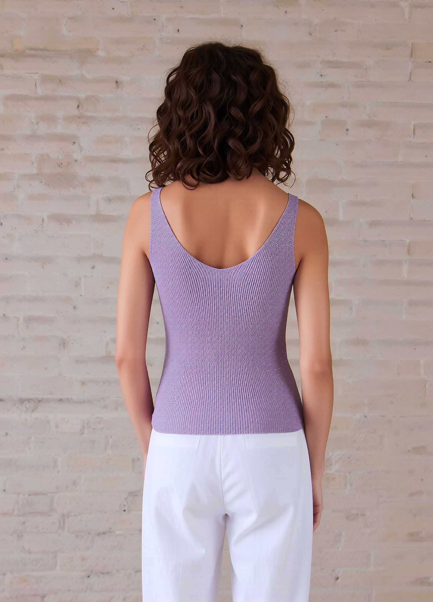 Purple Knit Vest Top