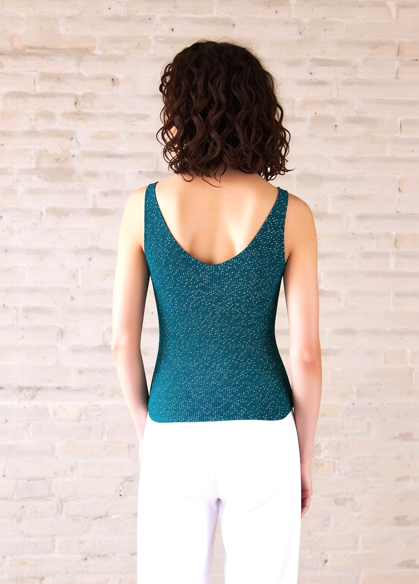 Teal Knit Vest Top
