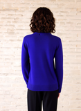 Purple Four Button Cable Knit Jumper