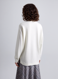 Cream Round Neck Button Pocket Cardigan