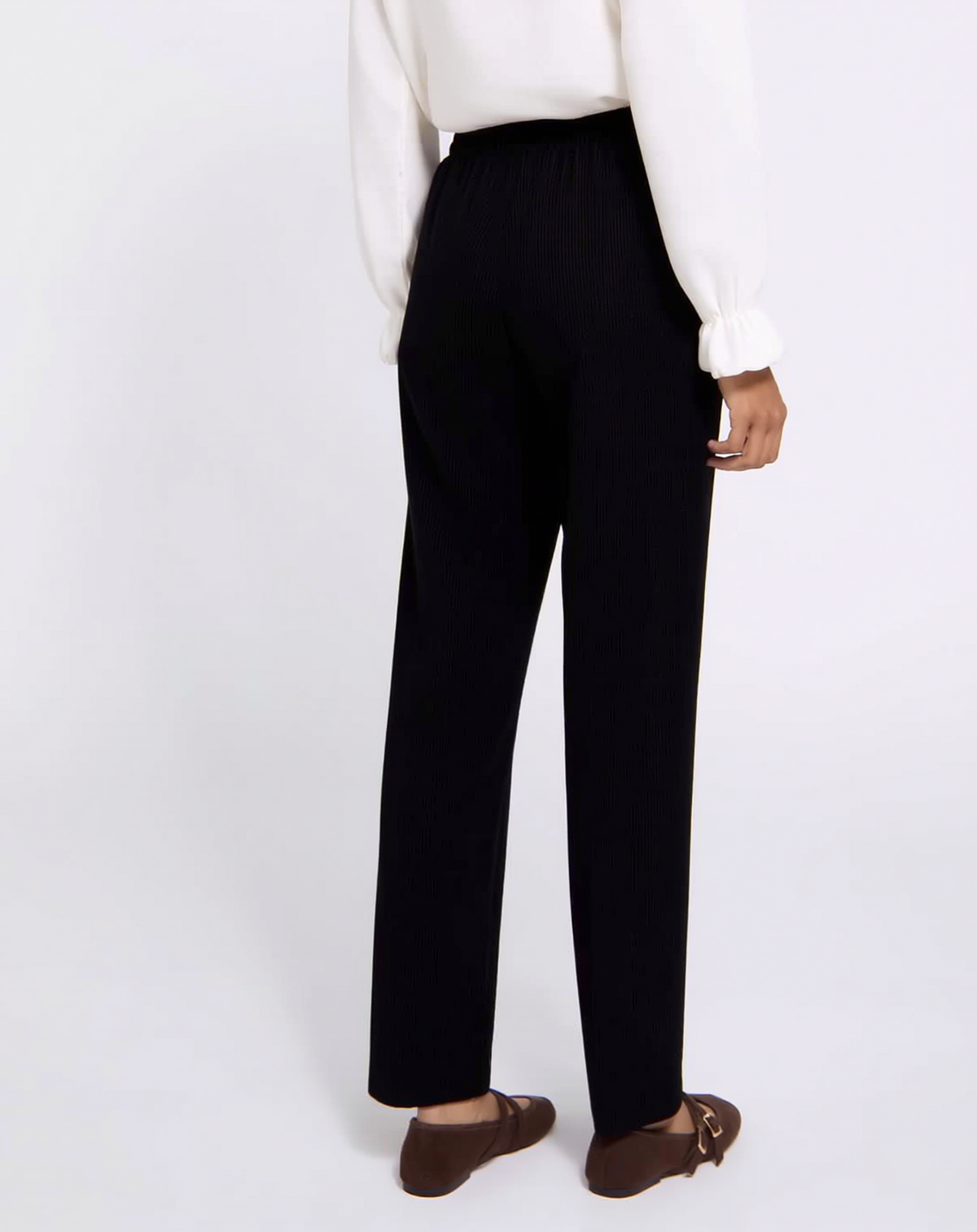 Black Elasticated Waist Soft Touch Trouser