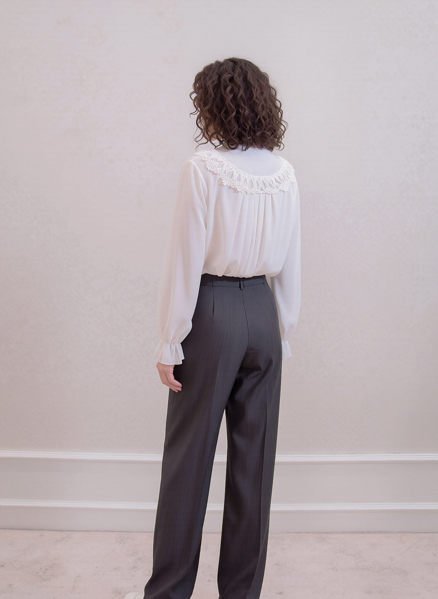 Grey Elasticated Pull On Trousers