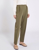 Sage Green Elasticated Waist Pocket Trouser