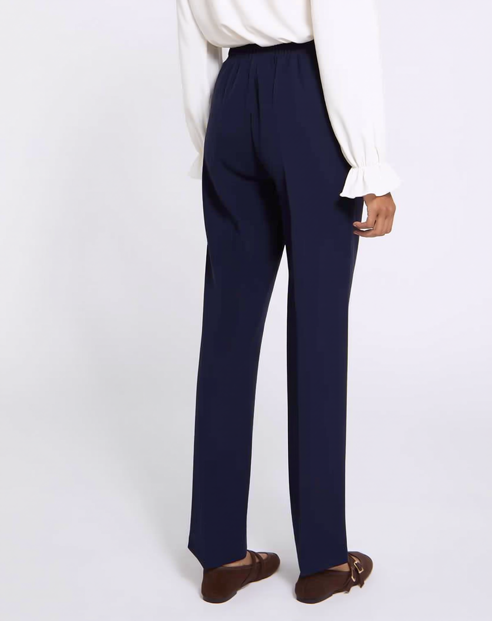 Navy Comfortable Elasticated Trouser
