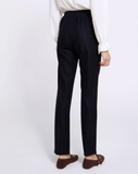 Black Denim Elastic Waist Pocket Jeans with Stretch