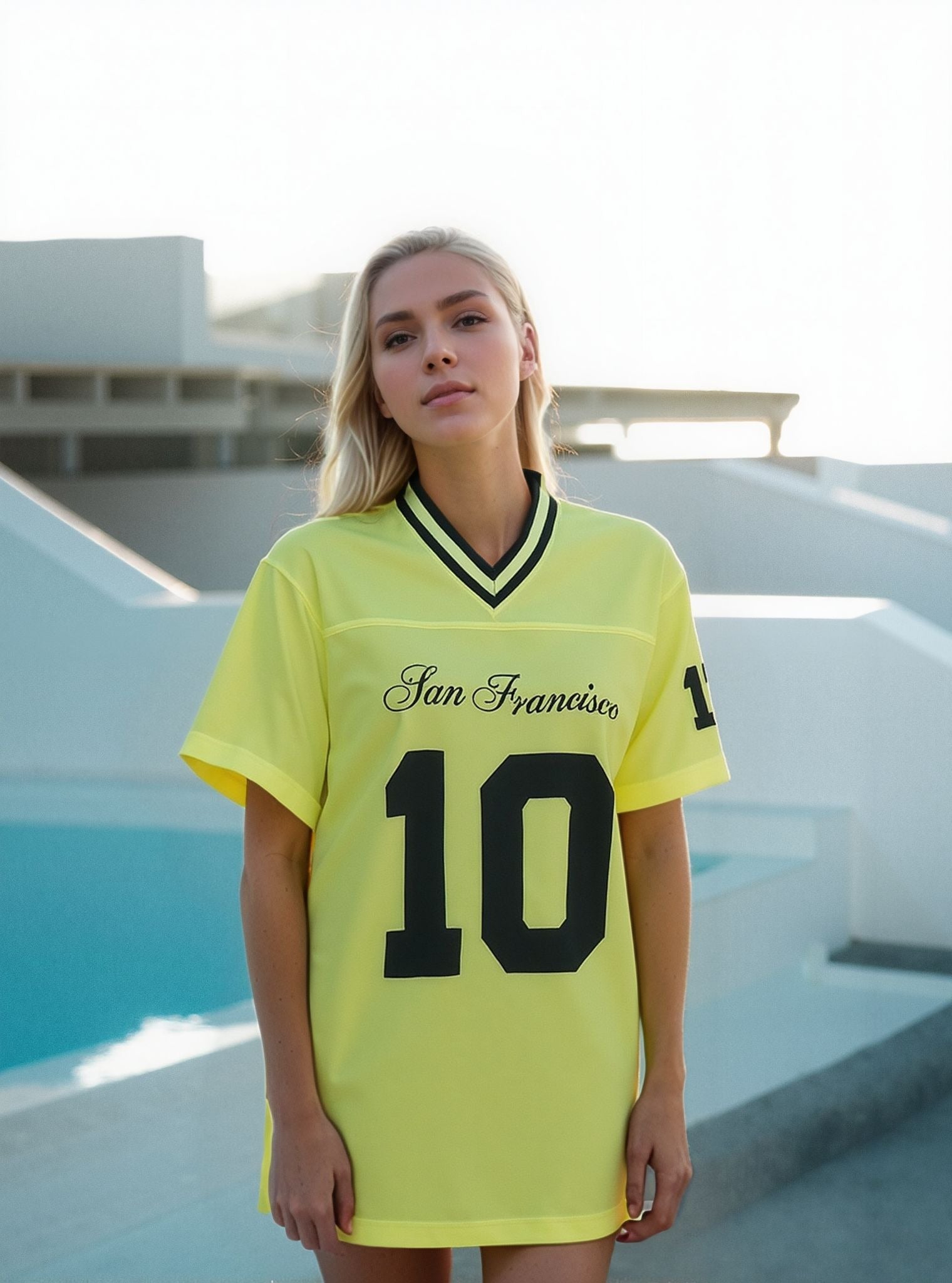 Yellow San Francisco Print Jersey T-Shirt