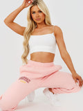 Peach Boston Embroidered Fleece Jogger