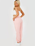 Peach Boston Embroidered Fleece Jogger