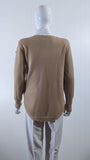 Beige Ribbed Soft Touch Jumper with Shirt Collar