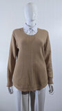 Beige Ribbed Soft Touch Jumper with Shirt Collar