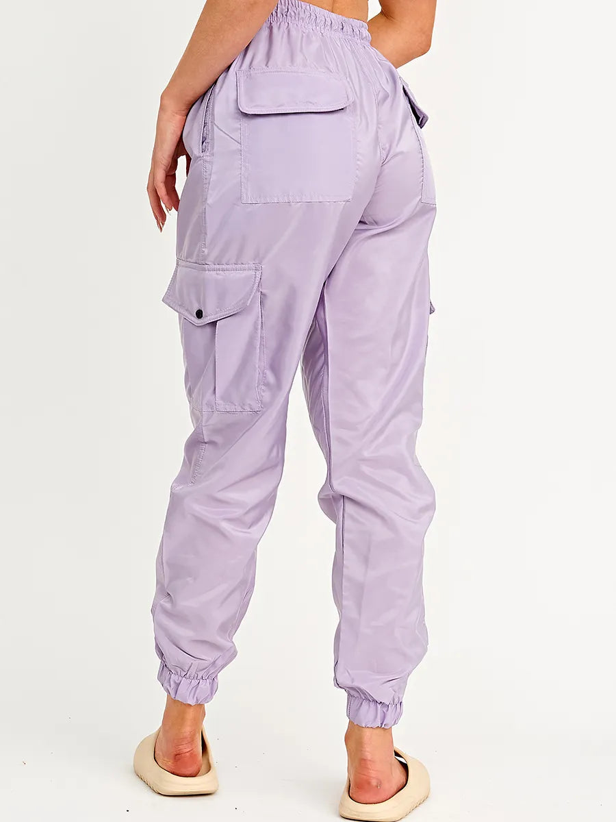 Lilac Purple Lightweight Combat Cargo Pants Trousers